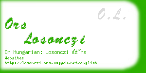 ors losonczi business card